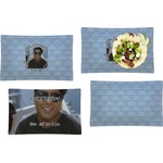 Photo Birthday Set of 4 Glass Rectangular Lunch / Dinner Plate (Personalized)