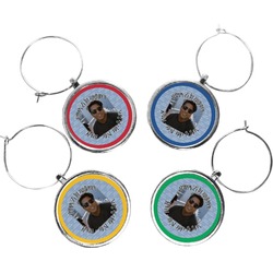 Photo Birthday Wine Charms (Set of 4) (Personalized)