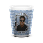 Photo Birthday Ceramic Shot Glass - 1.5 oz - White - Set of 4