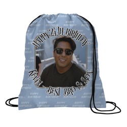 Photo Birthday Drawstring Backpack - Large (Personalized)