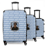 Photo Birthday 3 Piece Luggage Set - 20" Carry On, 24" Medium Checked, 28" Large Checked