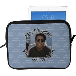 Photo Birthday Tablet Case / Sleeve - Large (Personalized)