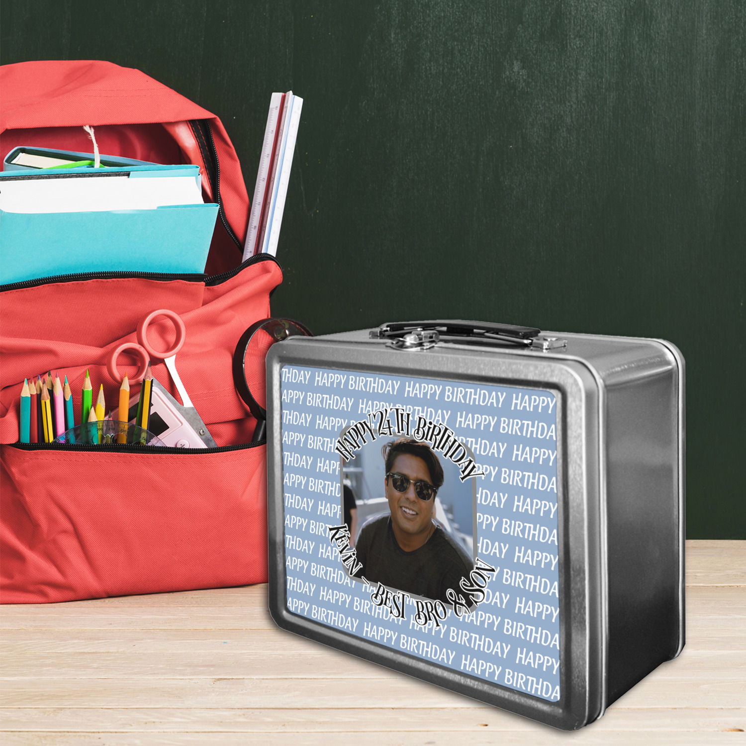 Custom photo store lunch box