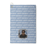 Photo Birthday Waffle Weave Golf Towel