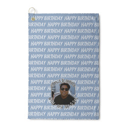 Photo Birthday Waffle Weave Golf Towel