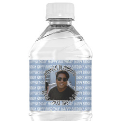 Photo Birthday Water Bottle Labels - Custom Sized