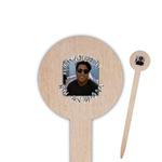 Photo Birthday Round Wooden Food Picks