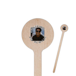 Photo Birthday 7.5" Round Wooden Stir Sticks - Single Sided