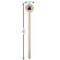 Photo Birthday Wooden 7.5" Stir Stick - Round - Dimensions