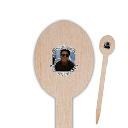 Photo Birthday Oval Wooden Food Picks - Single Sided