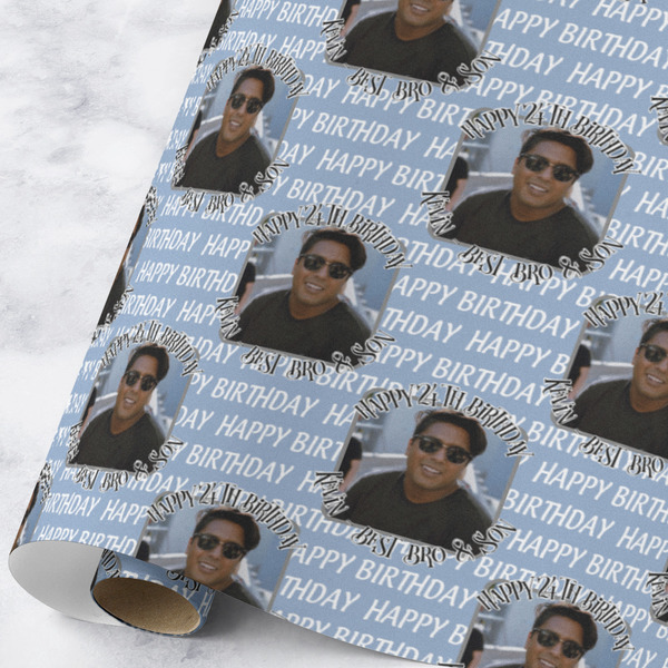 Custom Photo Birthday Wrapping Paper Roll - Large - Matte