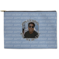 Photo Birthday Zipper Pouch - Large - 12.5"x8.5" (Personalized)