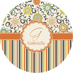 Swirls, Floral & Stripes Multipurpose Round Labels - 1" (Personalized)