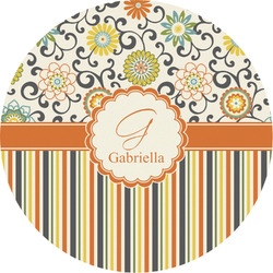 Swirls, Floral & Stripes Multipurpose Round Labels - 2" (Personalized)