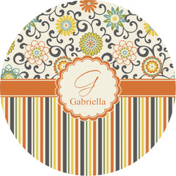 Swirls, Floral & Stripes Multipurpose Round Labels - 3" (Personalized)