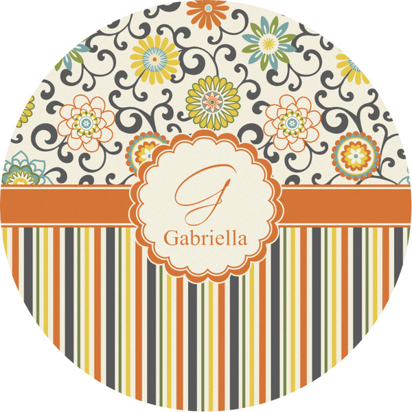 Custom Swirls, Floral & Stripes Multipurpose Round Labels - Custom Sized (Personalized)