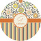 Swirls, Floral & Stripes 3" Multipurpose Round Labels - Single Sticker