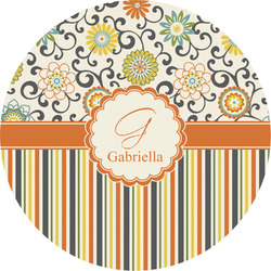 Swirls, Floral & Stripes Multipurpose Round Labels - 5" (Personalized)