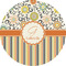 Swirls, Floral & Stripes 5" Multipurpose Round Label - Single Sticker