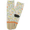 Swirls, Floral & Stripes Adult Crew Socks - Single Pair - Front and Back