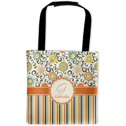 Swirls, Floral & Stripes Auto Back Seat Organizer Bag (Personalized)