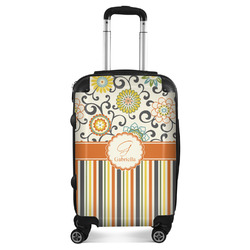 Swirls, Floral & Stripes Suitcase (Personalized)