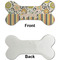 Swirls, Floral & Stripes Ceramic Flat Ornament - Bone Front & Back Single Print (APPROVAL)