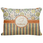 Swirls, Floral & Stripes Decorative Baby Pillowcase - 16"x12" (Personalized)