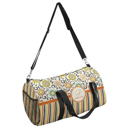 Swirls, Floral & Stripes Duffel Bag - Large (Personalized)