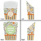 Swirls, Floral & Stripes French Fry Favor Box - Front & Back View