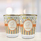 Swirls, Floral & Stripes Glass Shot Glass - with gold rim - LIFESTYLE