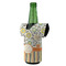 Swirls, Floral & Stripes Jersey Bottle Cooler - ANGLE (on bottle)