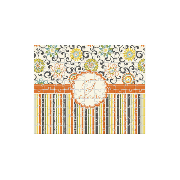 Custom Swirls, Floral & Stripes 110 pc Jigsaw Puzzle (Personalized)