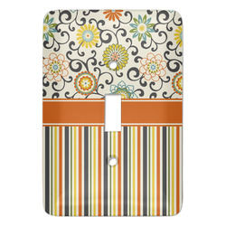 Swirls, Floral & Stripes Light Switch Cover (Single Toggle)