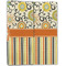 Swirls, Floral & Stripes Linen Placemat - Folded Half (double sided)