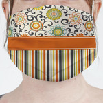 Swirls, Floral & Stripes Face Mask Cover