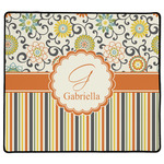 Swirls, Floral & Stripes XL Gaming Mouse Pad - 18" x 16" (Personalized)