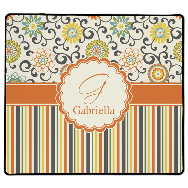 Custom Swirls, Floral & Stripes XL Gaming Mouse Pad - 18" x 16" (Personalized)