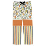 Swirls, Floral & Stripes Mens Pajama Pants - L
