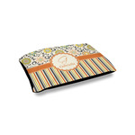 Swirls, Floral & Stripes Outdoor Dog Bed - Small (Personalized)