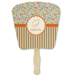 Swirls, Floral & Stripes Paper Fan (Personalized)