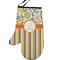 Swirls, Floral & Stripes Personalized Oven Mitt - Left