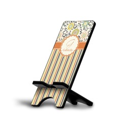 Swirls, Floral & Stripes Cell Phone Stand (Small) (Personalized)