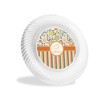 Swirls, Floral & Stripes Plastic Party Appetizer & Dessert Plates - 6" (Personalized)