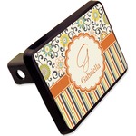 Swirls, Floral & Stripes Rectangular Trailer Hitch Cover - 2" (Personalized)