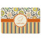 Swirls, Floral & Stripes Rectangular Fridge Magnet - FRONT