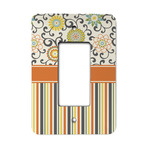 Swirls, Floral & Stripes Rocker Style Light Switch Cover