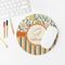 Swirls, Floral & Stripes Round Mousepad - LIFESTYLE 2