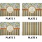 Swirls, Floral & Stripes Set of Rectangular Appetizer / Dessert Plates (Approval)