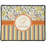 Swirls, Floral & Stripes Large Gaming Mouse Pad - 12.5" x 10" (Personalized)